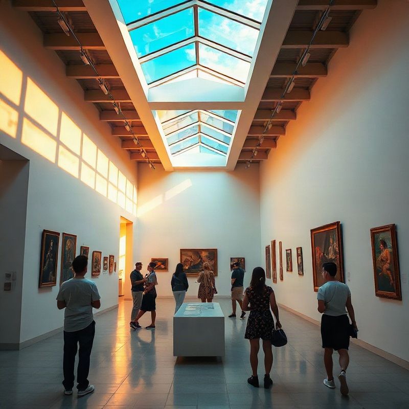 Interior de uma galeria de museu contemporâneo em Curitiba